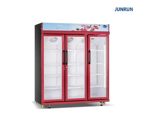 Junrun Supermarket Display Beverage Cooler Upright Freezer Showcase