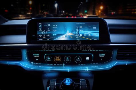 Technology On A New Car Dashboard Stock Illustration Illustration Of