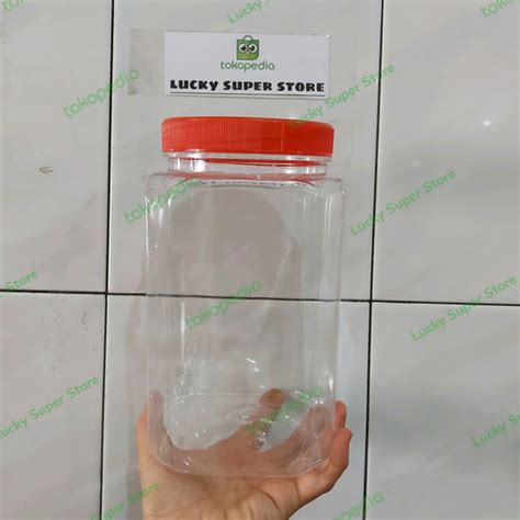 Jual Toples Plastik Tutup Merah 2 Liter Toples Cupang Toples Permen