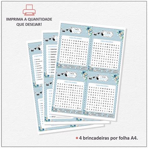 Kit Brincadeiras De Ch De Lingerie Preto E Azul Est Dio Creatus