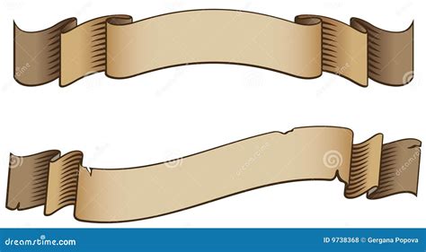 Old School Style Banners Ribbons Stock Vector Illustration Of