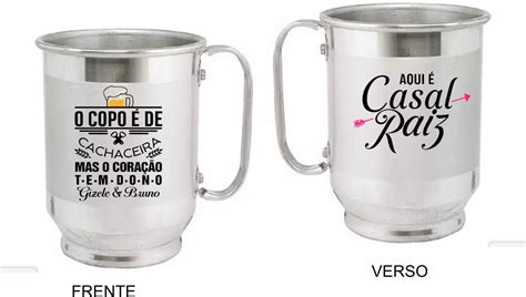 Caneca Personalizada Alum Nio Chopp Casal Raiz Ml Elo