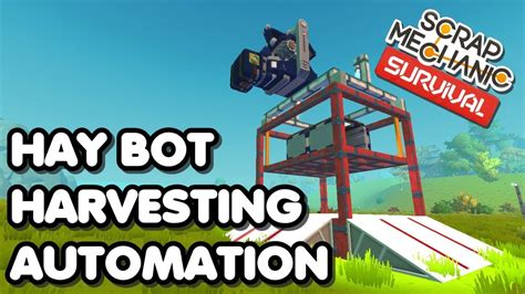 Automated Haybot Harvesting A Scrap Metal Farm In Scrap Mechanic