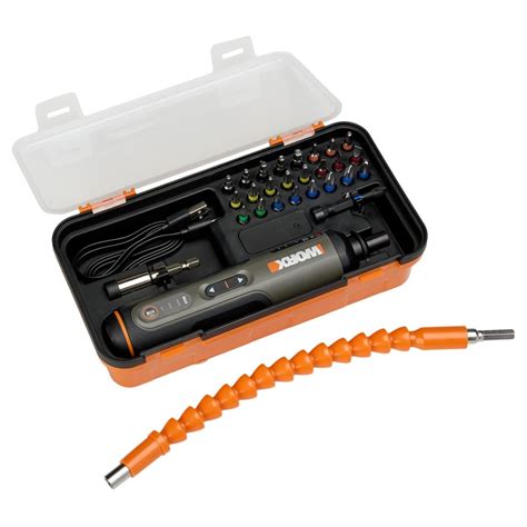 Worx 4 Volt Electric Power Screwdriver Cordless With Charger 26 Bits