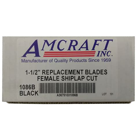 Amcraft Black Female Shiplap Replacement Blades