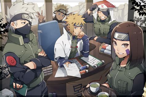 Anime Naruto Minato Namikaze Naruto Uzumaki Kakashi Hatake Jiraiya