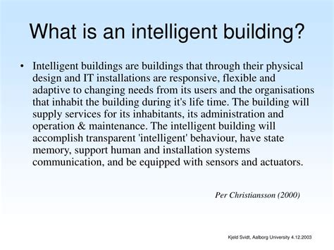 PPT - Intelligent Buildings - a short overview PowerPoint Presentation ... 