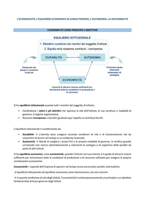 Capitolo Condizioni Di Economicit Leconomicit Lequilibrio