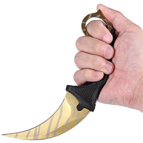 Faca Karambit Cs Go Tiger Tooth Dourada Rainbow Fade Real Mercado Livre