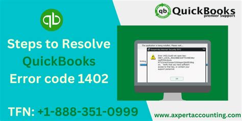 Resolve QuickBooks Error Code 1402 When Installing Latest Step