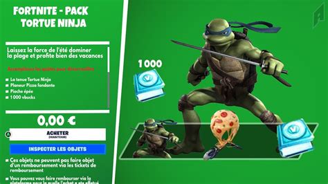 Nouvelle Collaboration Tortue Ninja Sur Fortnite Saison Skin Tortue