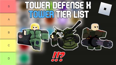 Tower Defense X Best Units Tier List Youtube