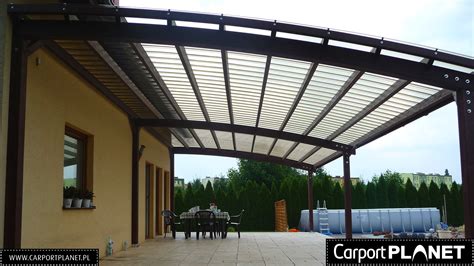 drewniana pergola tarasowa p2 kształt łukowy Carport Planet