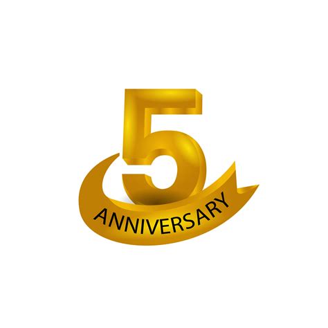 Gold 5th Corporate Anniversary Emblem 1237115 Vector Art At Vecteezy