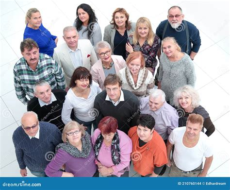 Group Of Diverse Mature People Looking At You Stock Photo Image Of