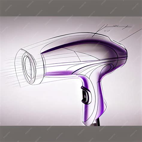 Premium Ai Image A Drawing Of A Hair Dryer With The Word Jo On It