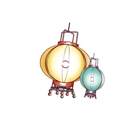 Chinese Lantern Png Picture Chinese Wind Lantern Hand Drawn Cartoon