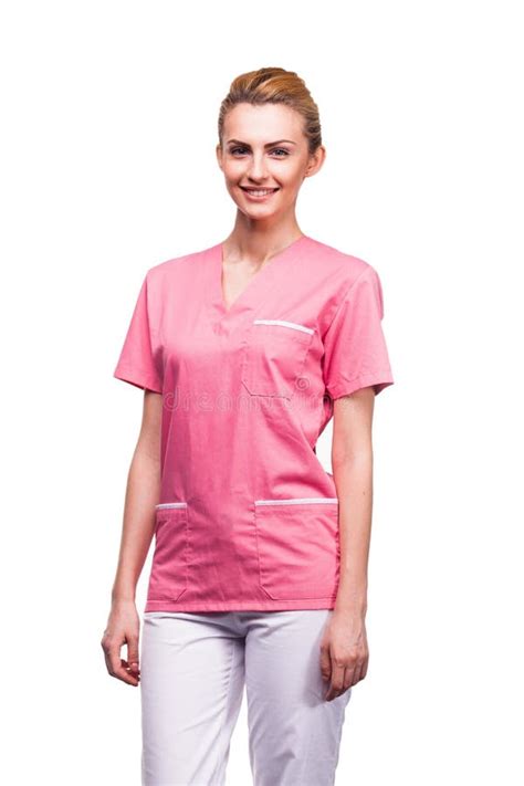 Infirmi Re Blonde Chaude Performing Her Duites Sur Un Fond Blanc Dans Un Environnement De Studio