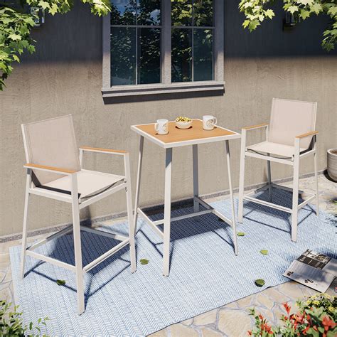 Latitude Run Aletza Square Person Long Outdoor Dining Set