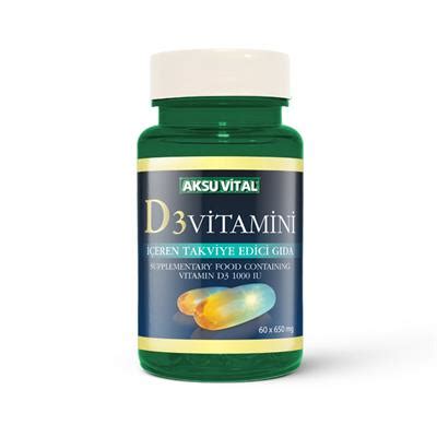 Aksu Vital Vitamin D3 60 Softgels - 107,90 ₺ Fast Gross
