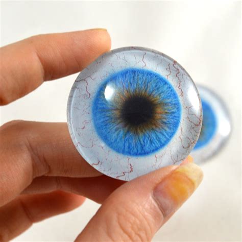 Blue Human Glass Eyes With Whites Handmade Glass Eyes