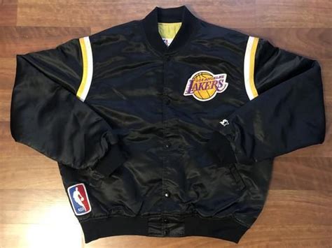 Vintage 90s Los Angeles Lakers Starter Button Down Satin Etsy Satin