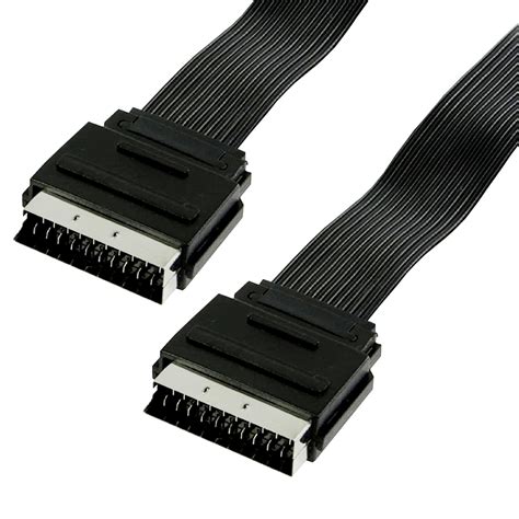 Falcon Value Mtr Scart To Scart Lead Flat Type Fully Wired Pin