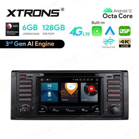 XTRONS 7 BMW E39 Android 12 Car Player Qualcomm 8Core 6 128 Built In