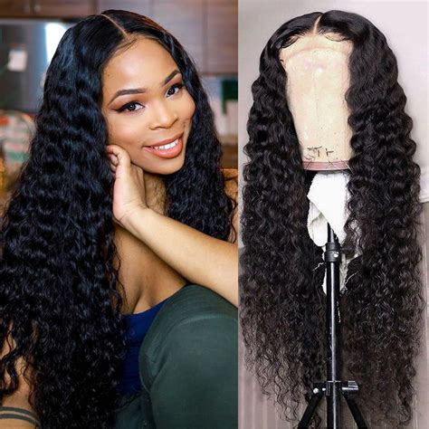 Deep Wave Human Hair Hd Lace Front Wigs 250 High Density Tinashehair