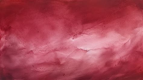 Vibrant Burgundy Watercolor Texture On Paper Background Maroon Red