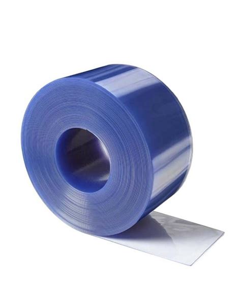 Transparent Blue Tint PVC Strip Curtain Roll Thickness 3 Mm Size