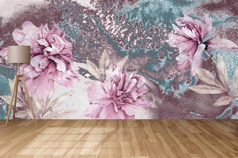 3d Wallpaper Bright Wallpaper Pink Peony Wall Decor Modern Wallpaper