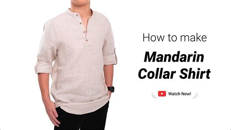 The Perfect Mandarin Collar Shirt Long Sleeve Tutorial Free Sewing