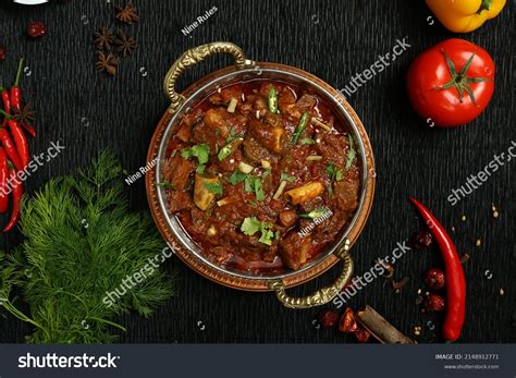 Mutton Karahi Restaurant Style Karahi Gosht Stock Photo