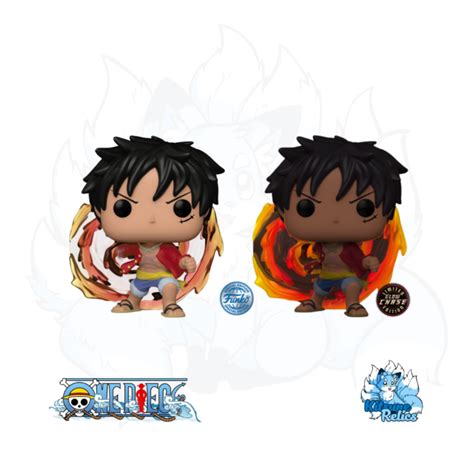 Funko One Piece Luffy Red Hawk Chase Bundle 1273 Kitsune Relics