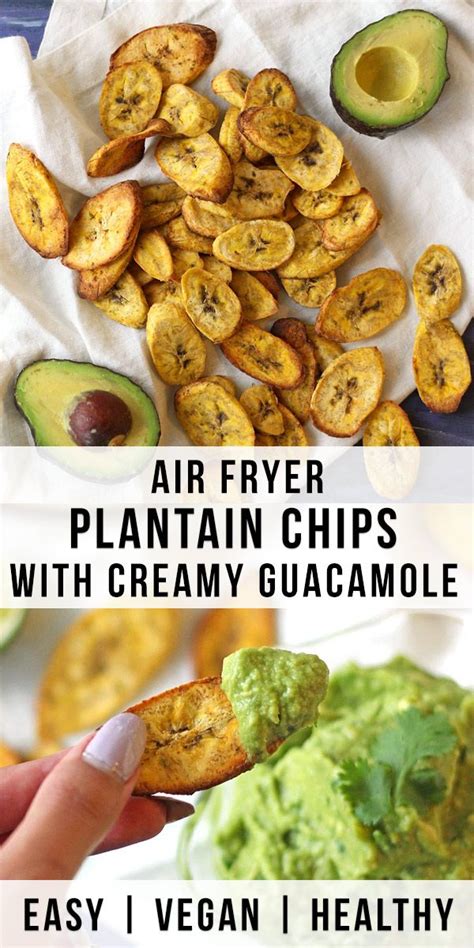 Air Fryer Plantain Chips With Creamy Guacamole V Gf Zen And Zaatar