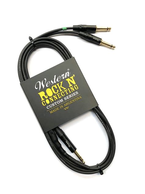 Cable Western Plug Stereo 1 4 A Dos Plug Mono 1 4 3mts TecnoWestune