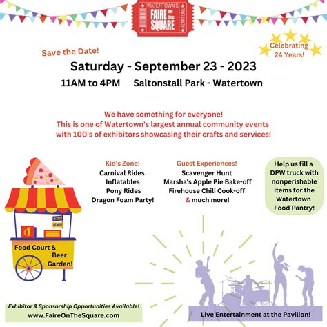 City Of Watertown Ma On Twitter Save The Date The Faire On The