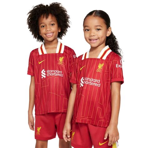 Conjunto Nike Liverpool FC Primera Equipación 2024 2025 Niño Gym Red