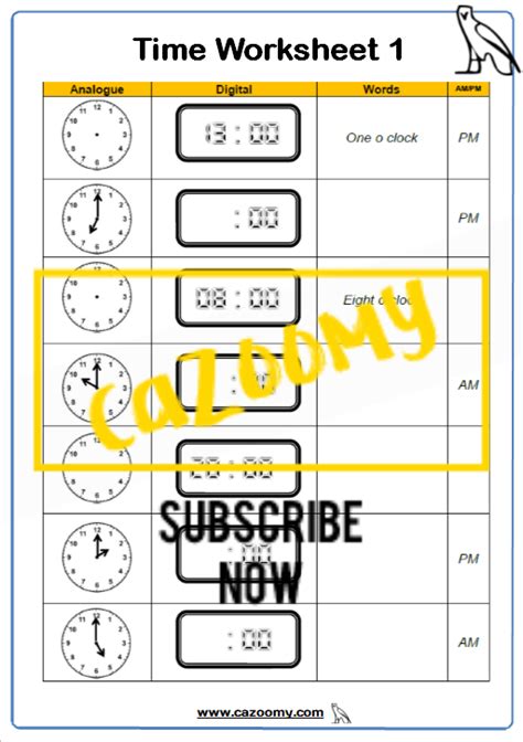 Telling Time Worksheet 7 Primarylearning Org Worksheets Library