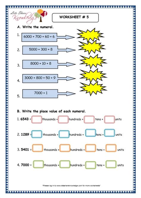 Number And Numeration Worksheet