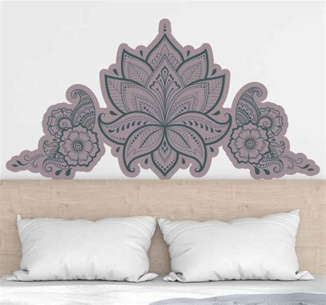 Headboard Lotus Flower Wall Decor TenStickers