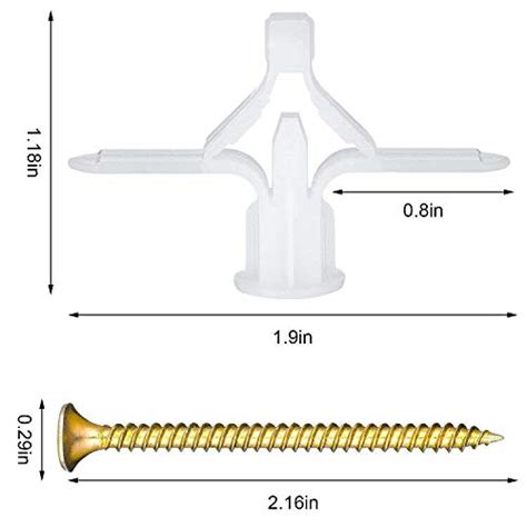 Drywall Anchor Kit Plasterboard Fixings Wall Fixing Screw Bolts Plastic Wall Fixings