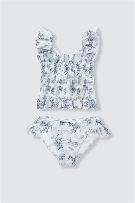 Disney Bambi Smocked Ruffle Strap Bikini Kiddiposh