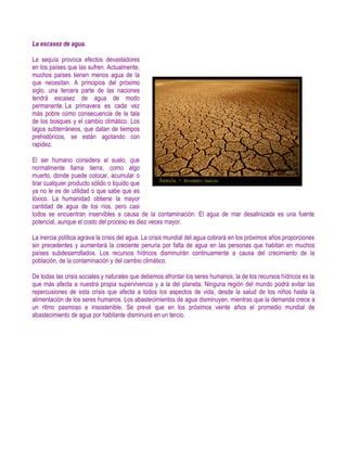 Escasez Del Agua Pdf