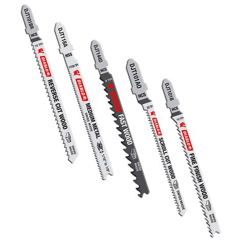 Jigsaw Blades Set || Wood & Metal || 5 pcs - The Hammerstroke