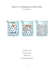 Ochem Lab Docx Experiment Three Manipulating Factors That