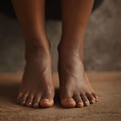 Portrait Of An African American Womans Feet With Fresh Pedicure