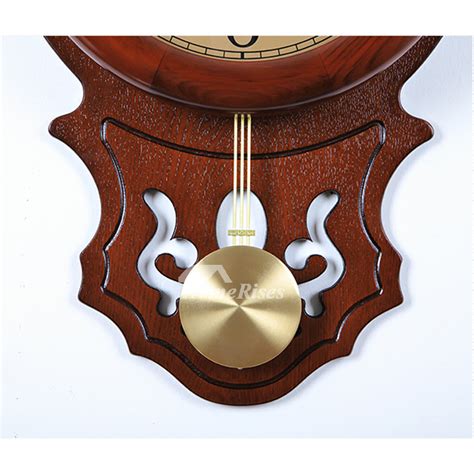 Wooden Pendulum Wall Clock Large Antique Silent Decorative Living Room