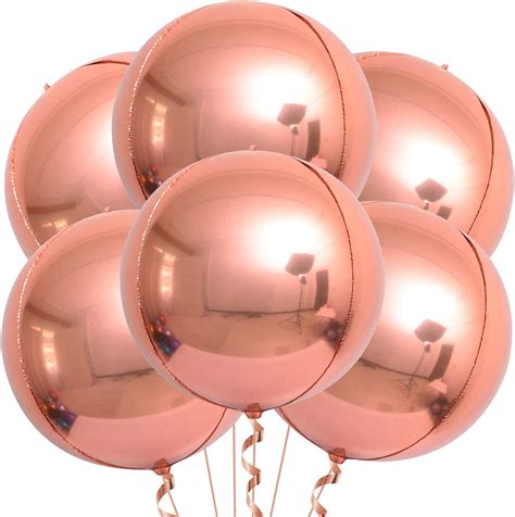 Katchon Giant Rose Gold Balloons 22 Inch Pack Of 6